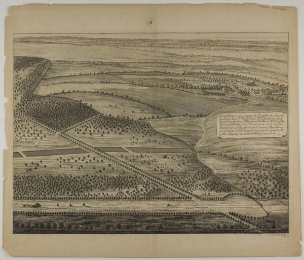 Grimthorp in the County of Lincoln, plate 23 from Britannia Illustrata, published 1707, Jan Kip