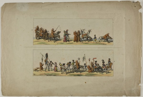 Plates Three and Four, from L’Ouverture de la Campagne des Ultras contre la XIXe siecle, n.d.,