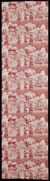 The Bombardment of Algiers (Furnishing Fabric), After 1816, England, Great Britain, Cotton, plain
