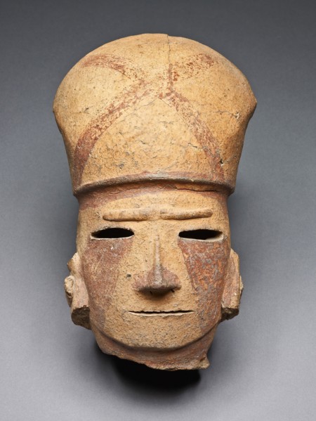 Head of a Warrior, 6th century, Kofun period (mid 3rd–6th century A.D.), Japan, Japan, Earthenware,