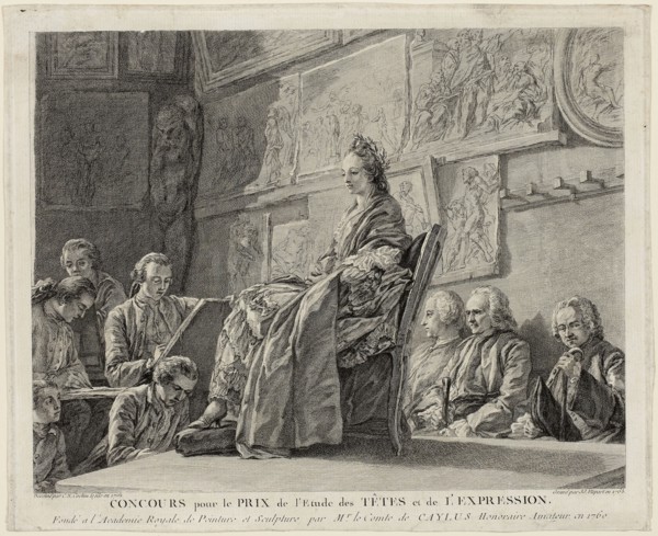 Contest for the Prize for the Study of Heads and Expression, 1763, based on a drawing from 1761,