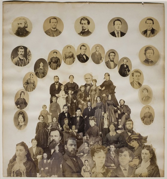 Civil War Collage, c. 1860/70, Maker unknown, Photocollage (albumen prints), 33.4 × 30.7 cm (image/