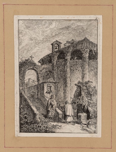 Plate Five from Evenings in Rome, 1763/64, Hubert Robert, French, 1733–1808, France, Etching in