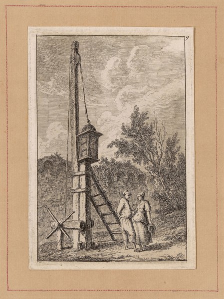 Plate Nine from Evenings in Rome, 1763/64, Hubert Robert, French, 1733–1808, France, Etching in