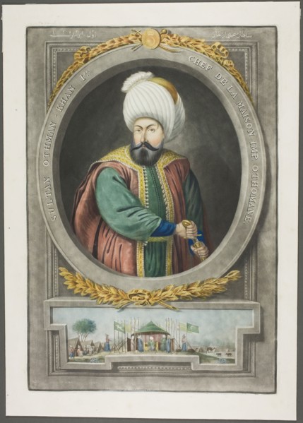 Othman Kahn I, from Portraits of the Emperors of Turkey, 1815, John Young, English, 1755-1825,
