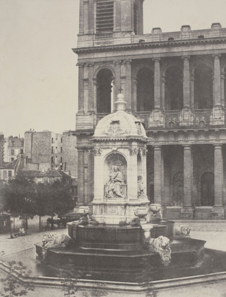 Fountain at St. Sulpice, 1851, Charles Marville, French, 1813–1879, France, Salted paper print, 20