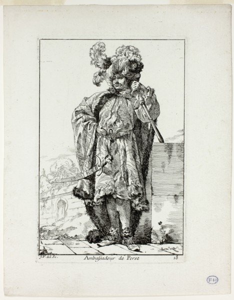 Ambassadeur de la Perse, plate eighteen from Caravanne du Sultan à la Mecque, 1748, Joseph Marie