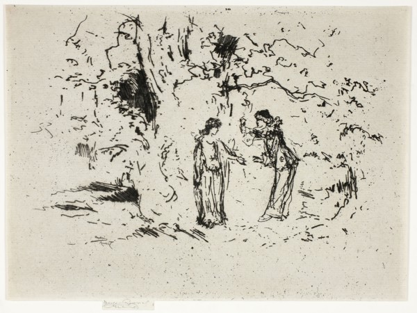 The Pastoral Play, 1888, Theodore Roussel, French, worked in England, 1847-1926, England, Etching