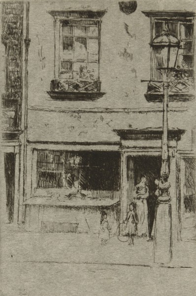 The Little Fish Shop, Chelsea Embankment, 1888–89, Theodore Roussel, French, worked in England,