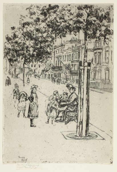 Chelsea Children, Chelsea Embankment, 1889, Theodore Roussel, French, worked in England, 1847-1926,