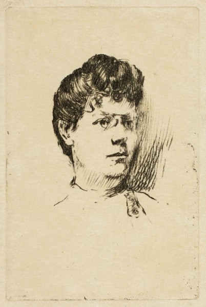 Sketch of a Woman’s Head, 1895–1900, Theodore Roussel, French, worked in England, 1847-1926,