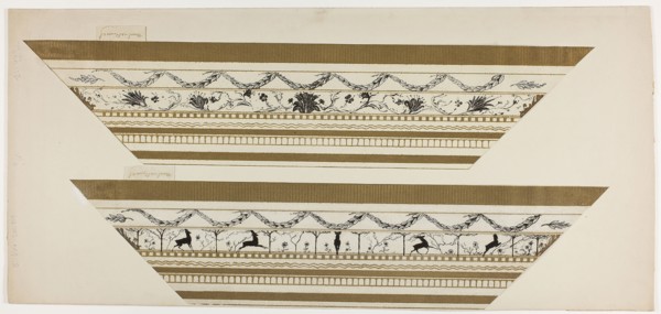 Stag and Flower Pattern Frame (side frame section), 1897–99, Theodore Roussel, French, worked in