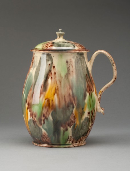 Tankard, 1760/70, Staffordshire, England, Staffordshire, Lead-glazed earthenware (creamware), 18.7
