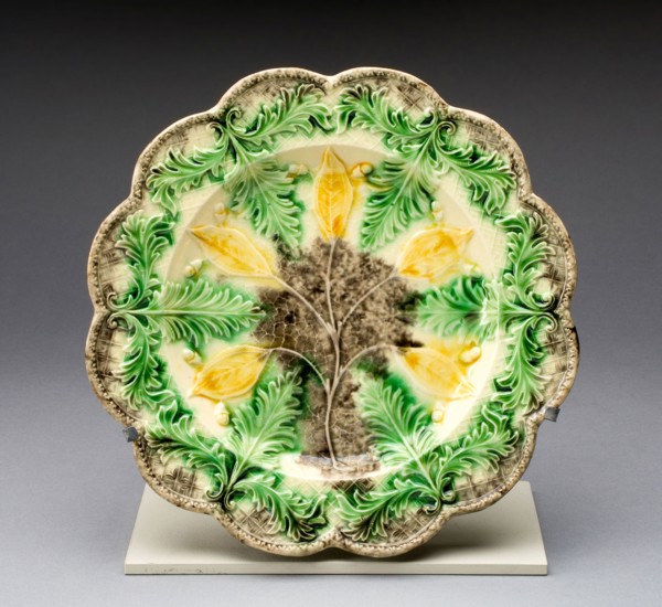 Plate, 1760/70, Staffordshire, England, Staffordshire, Lead-glazed earthenware (creamware), H. 1.5