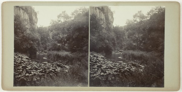Untitled (Miller’s Dale), 1860s, Derbyshire, Albumen print, stereo, 8.1 × 7.5 cm (each image), 8.9