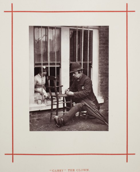 Caney the Clown, 1877, John Thomson, Scottish, 1837–1921, Scotland, Woodburytype, from the album