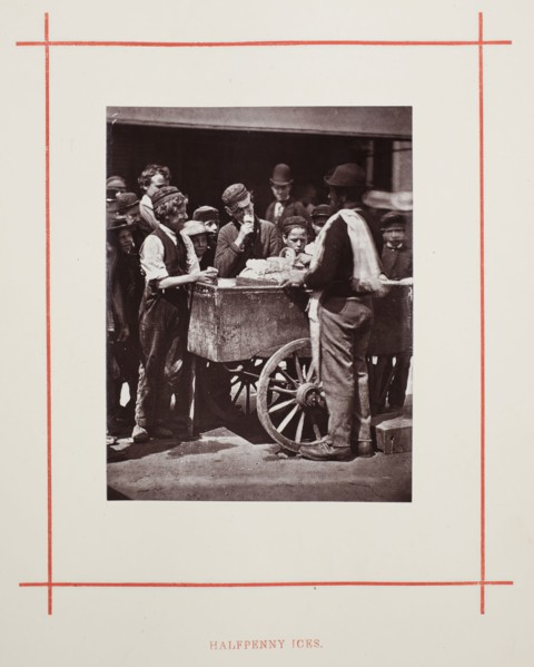 Halfpenny Ices, 1877, John Thomson, Scottish, 1837–1921, Scotland, Woodburytype, from the album