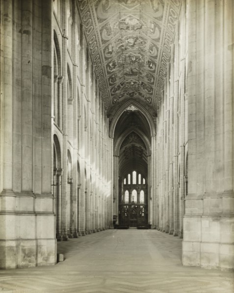 Ely Cathedral: Nave from Porch Door, 1891, Frederick H. Evans, English, 1853–1943, England, Lantern