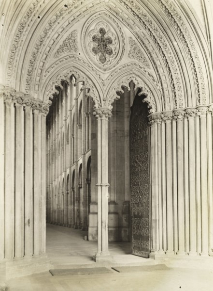 Ely Cathedral: Galilee Porch, Door into Nave, c. 1891, Frederick H. Evans, English, 1853–1943,