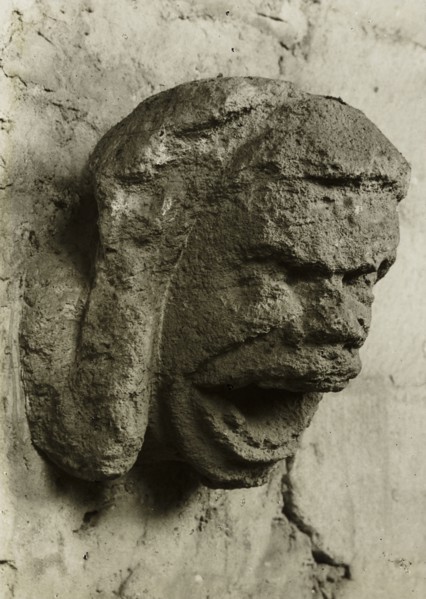 Ely Cathedral: Head in South Nave Triforium, c. 1891, Frederick H. Evans, English, 1853–1943,