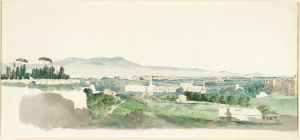 A View from the Palatine Hill, Rome, the Alban Hills in the Distance, c. 1775, Carlo Labruzzi,