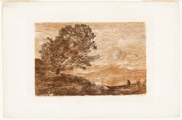 Lake in the Tyrol, 1863, Jean-Baptiste-Camille Corot (French, 1796-1875), printed by François