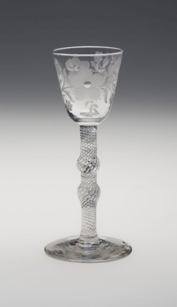 Wine Glass, c. 1750, England, Glass, 15.2 cm (6 in.)