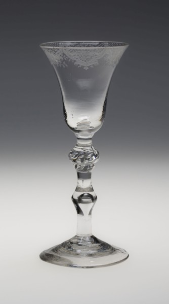 Wine Glass, c. 1745, England, Newcastle upon Tyne, England, Glass, 18.1 cm (7 1/8 in.)