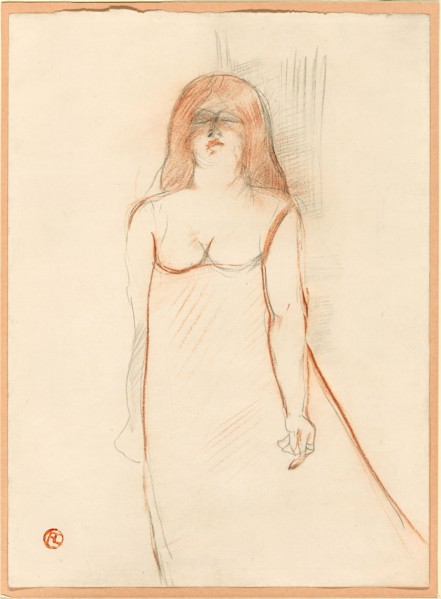Mademoiselle Cocyte, 1900, Henri de Toulouse-Lautrec, French, 1864–1901, France, Red and black