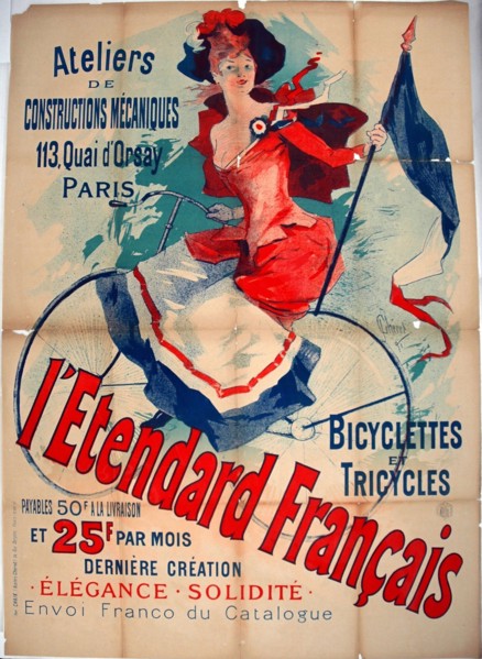 l’Etendard Francais, 1891, Jules Chéret, (French, 1836-1932), printed by Imprimerie Chaix, France,