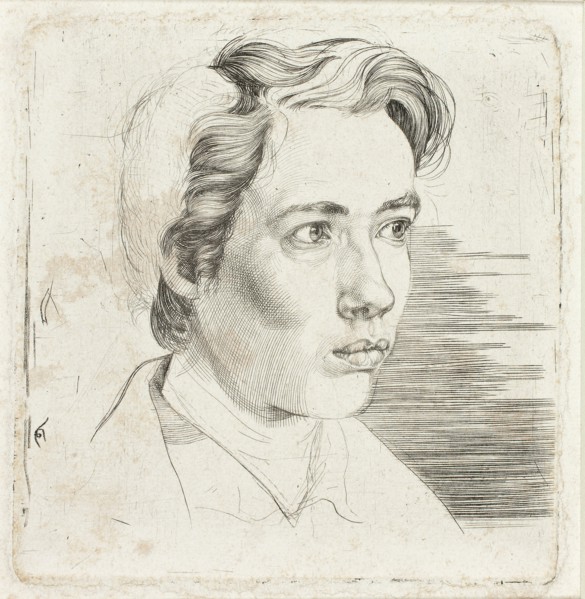 Portrait of the Artist’s Student Maisonneuve, 1824, Eugen Eduard Schäffer, German, 1802-1871,