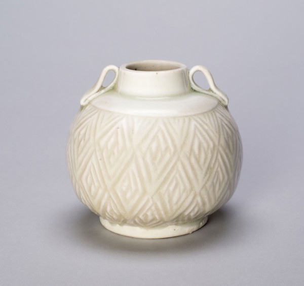 Globular Loop-Handled Jar with Diamond Pattern, Five Dynasties period (907–960) or Northern Song