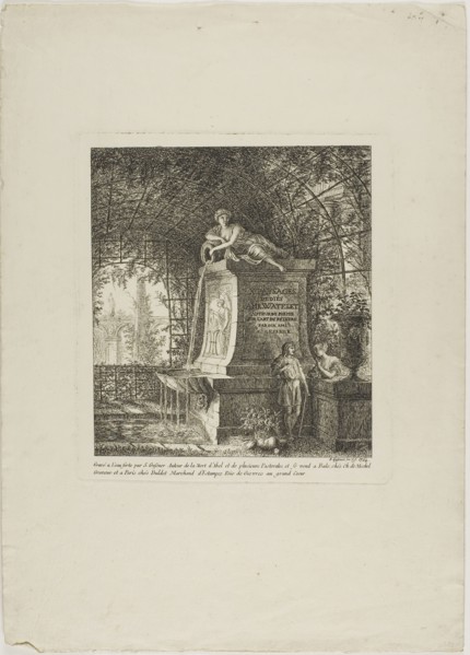 The Trellised Fountain, frontispiece from Paysages Dédiés à M. Warelet, 1764, Salomon Gessner,