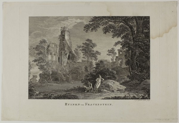 Ruins of Frauenstein, 1810, Christian August Günter, German, 1759-1824, Germany, Etching on paper,