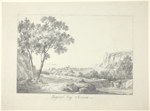 Region of Aricia, 1806, Simon Petrus Klotz, German, 1776-1824, Germany, Lithograph on greenish wove