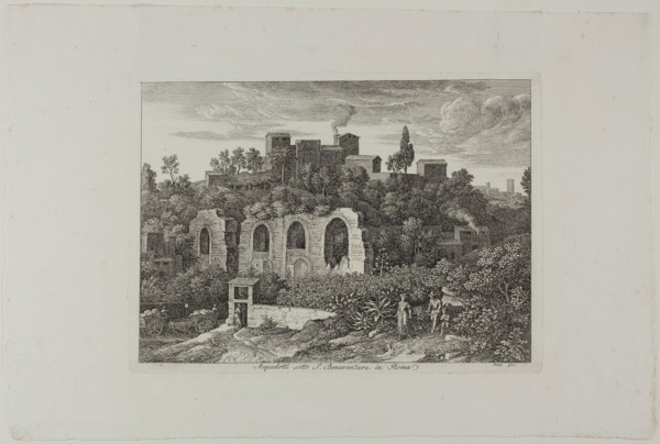 Aqueduct Below the Monastery of St. Bonaventura in Rome, plate ten from Die Römische Ansichten,