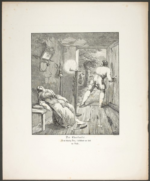 The Carbuncle, plate three from Zehn Blätter zu Hebels Alemannischen Gedichten, 1820, Sophie