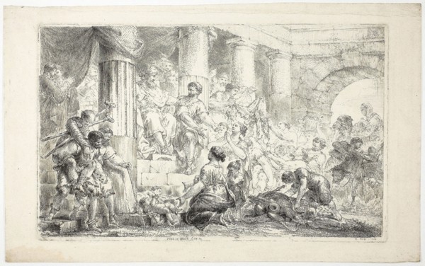 Job in Luck, 1778, Christian Bernhard Rode, German, 1725-1797, Germany, Etching in brown-black on