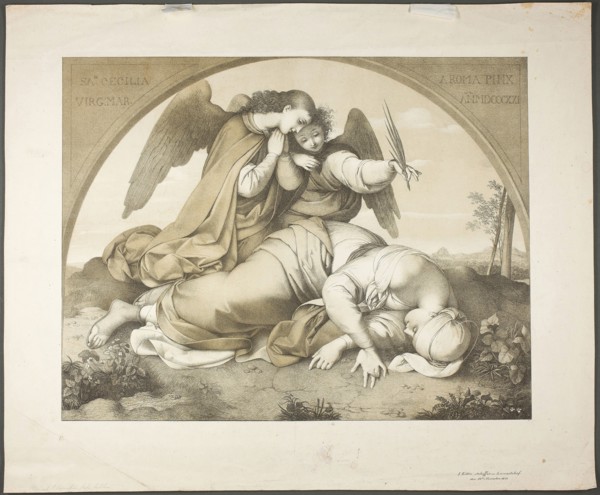 Death of Saint Cecilia, 1821, Johann Evangelist Scheffer von Leonhartshoff, Austrian, 1795-1822,