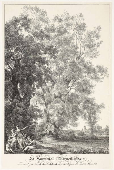 The Wondrous Fountain, 1810, Johann Baptist Stuntz, Swiss, 1753-1836, Switzerland, Lithograph in
