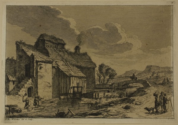 The Mill by the Stream, n.d., Franz Edmund Weirotter, Austrian, 1730-1771, Austria, Etching on