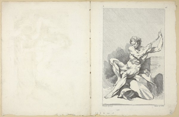 Academic Nude (recto and verso), from Seconde Livre de Figures d’Academies gravées en Partie par