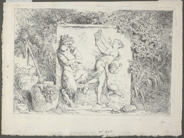 Satyrs Family, from Bacchanales, or Satyrs’ Games, 1763, Jean Honoré Fragonard, French, 1732-1806,