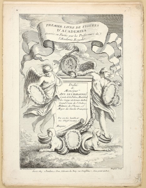 Figure (recto and verso), from Premier livre de figures d’Academies gravées en Partie par les
