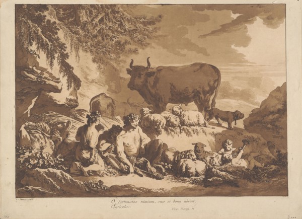 O How Extremely Happy Could Farmers Be, if only they would count their blessings, 1768, Jean
