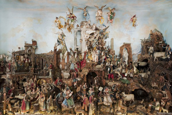 Crèche, mid–18th century, Naples, Italy, Naples, Figures: Polychromed terracotta heads with painted