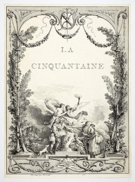 The Fifty, 1771, Jean Michel Moreau, French, 1741-1814, France, Etching with roulette and stipple