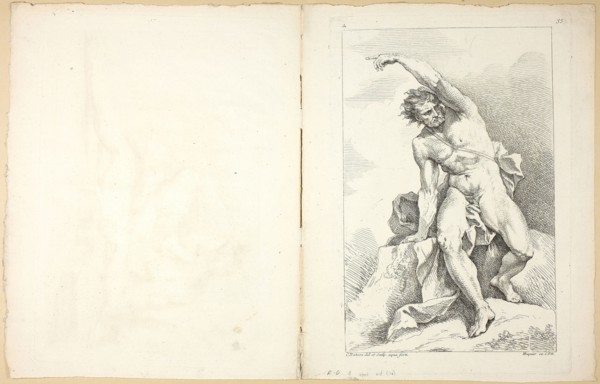 Figure (recto and verso), from Premier livre de figures d’Academies gravées en Partie par les