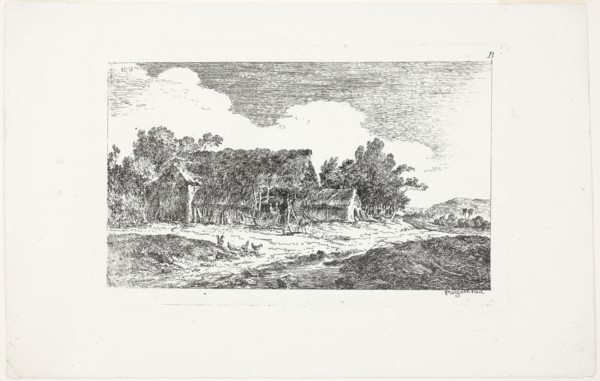Landscape, from Deuxieme Cahier de Paysage, 1772, Nicolas Pérignon, French, 1726-1782, France,