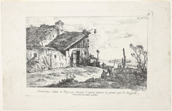 Landscape, from Deuxieme Cahier de Paysage, 1772, Nicolas Pérignon, French, 1726-1782, France,